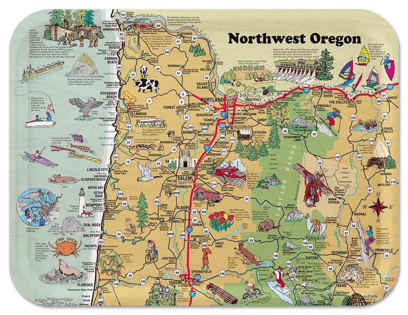 Northwest Oregon serving tray